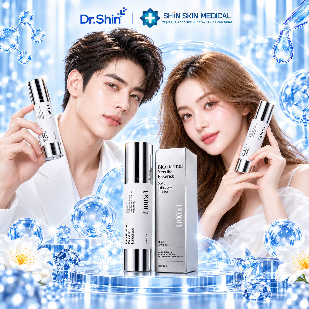 Tinh Chất Vi Kim Bio Retinol LamuCell 100 Shot 50ml – Dưỡng Ẩm, Hỗ Trợ Da Mịn Màng 2