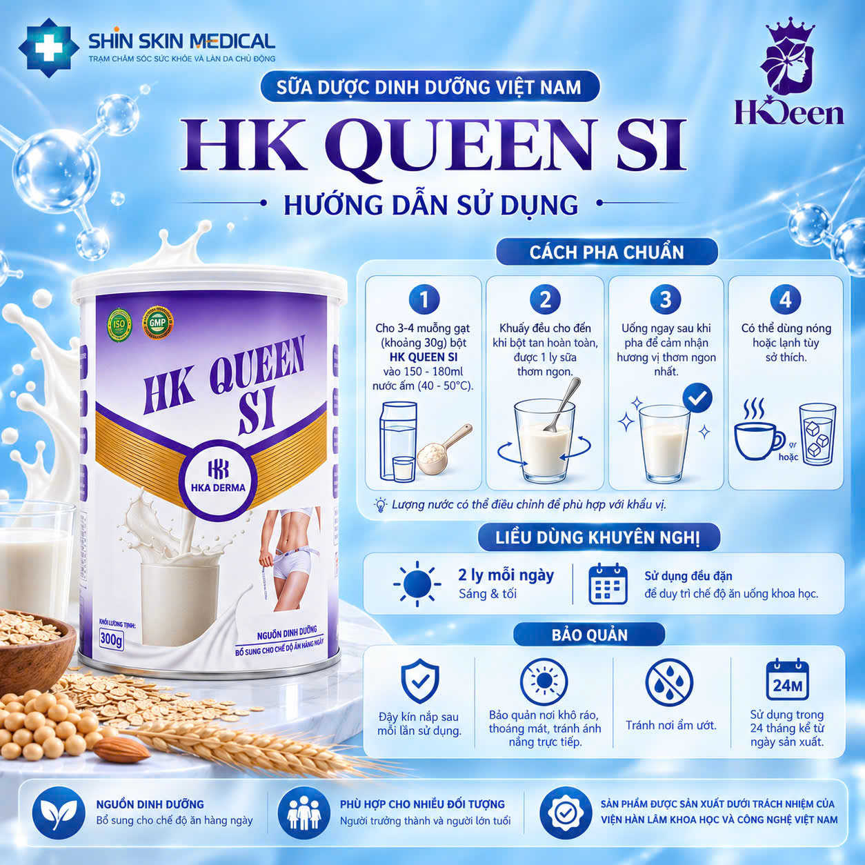 Bột Dinh Dưỡng HK QUEEN SI 300g – Yến Mạch, Hạnh Nhân, Ngũ Cốc & Hạt 4