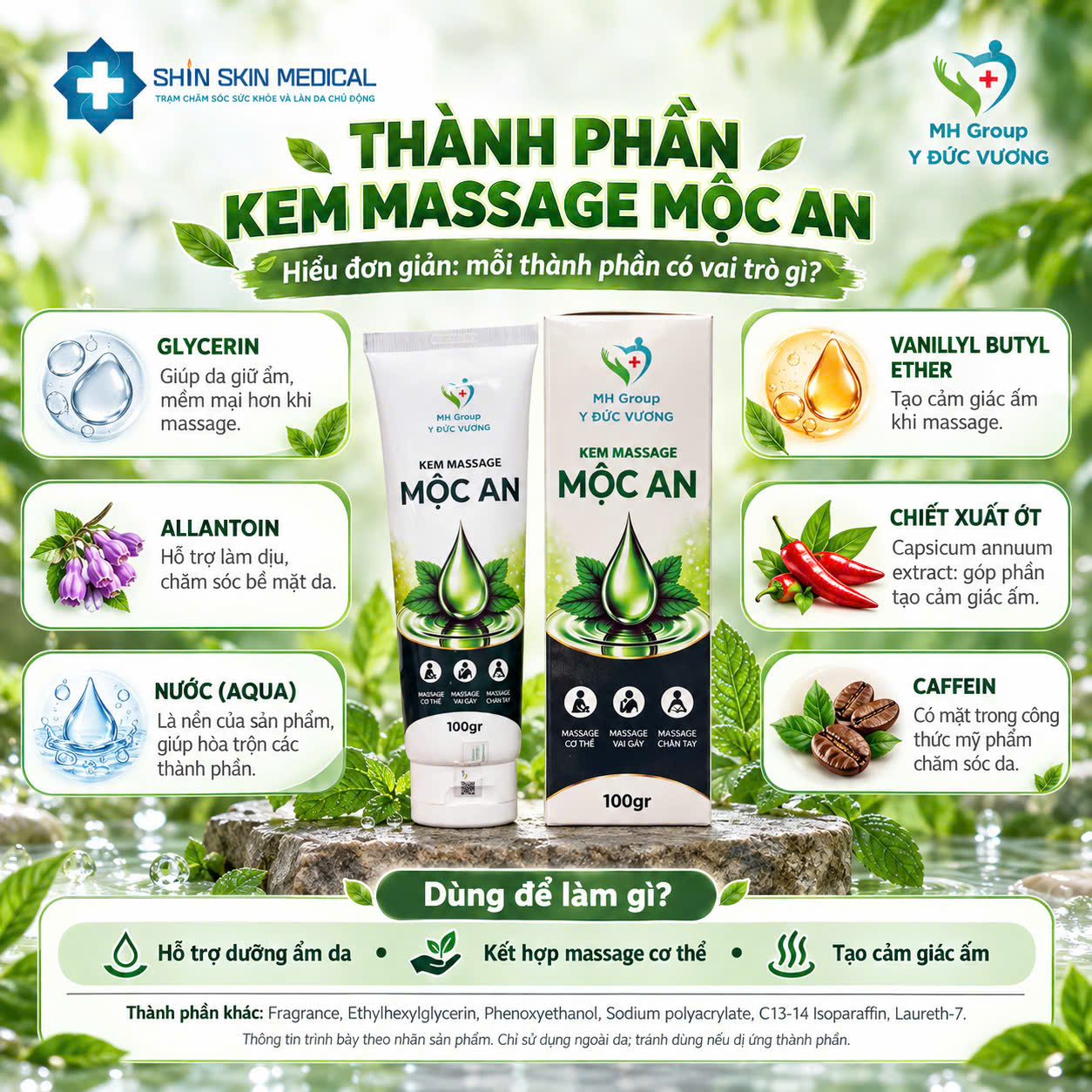Kem Massage Mộc An 100g – Dưỡng Ẩm, Thư Giãn Cơ Thể 5
