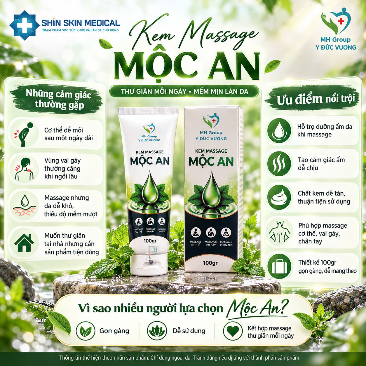Kem Massage Mộc An 100g – Dưỡng Ẩm, Thư Giãn Cơ Thể 3