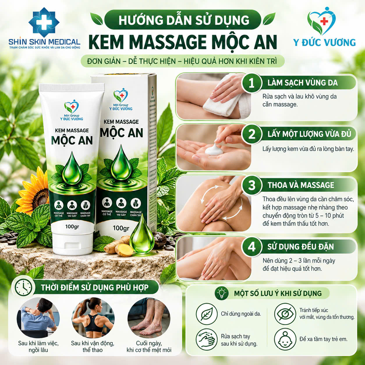 Kem Massage Mộc An 100g – Dưỡng Ẩm, Thư Giãn Cơ Thể 4