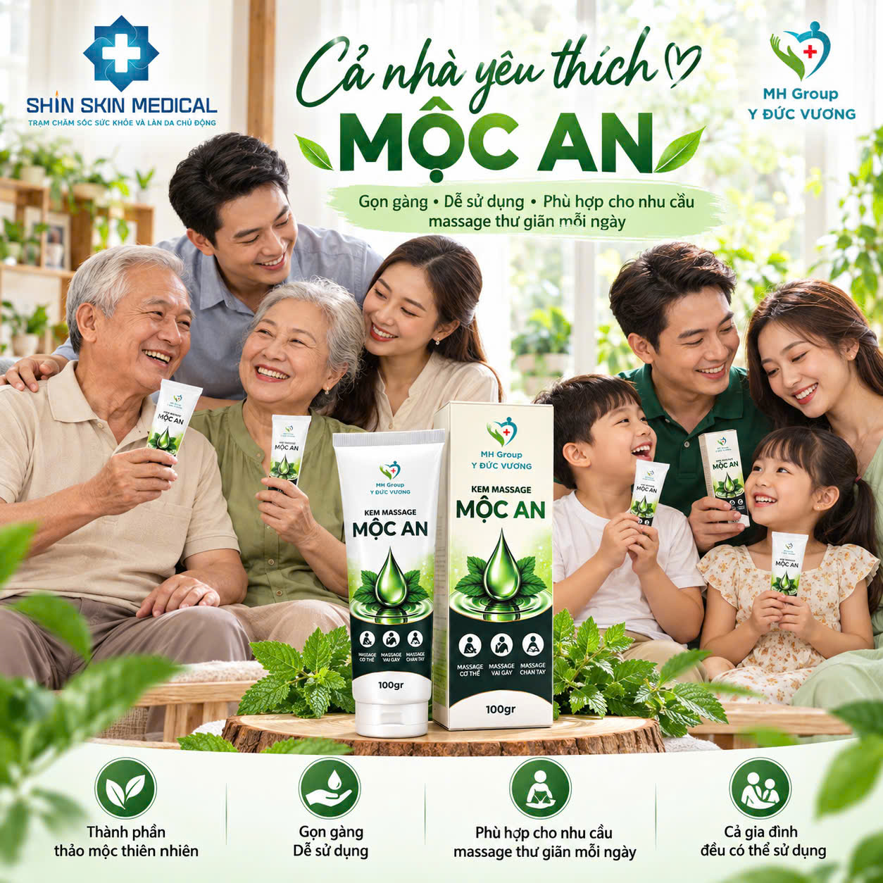 Kem Massage Mộc An 100g – Dưỡng Ẩm, Thư Giãn Cơ Thể 2